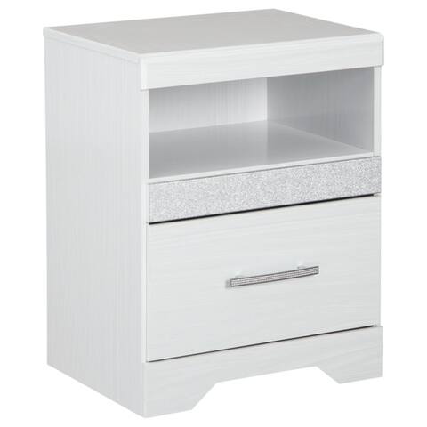 Jallory White One Drawer Nightstand By Reviews On Patio Bar Tables
