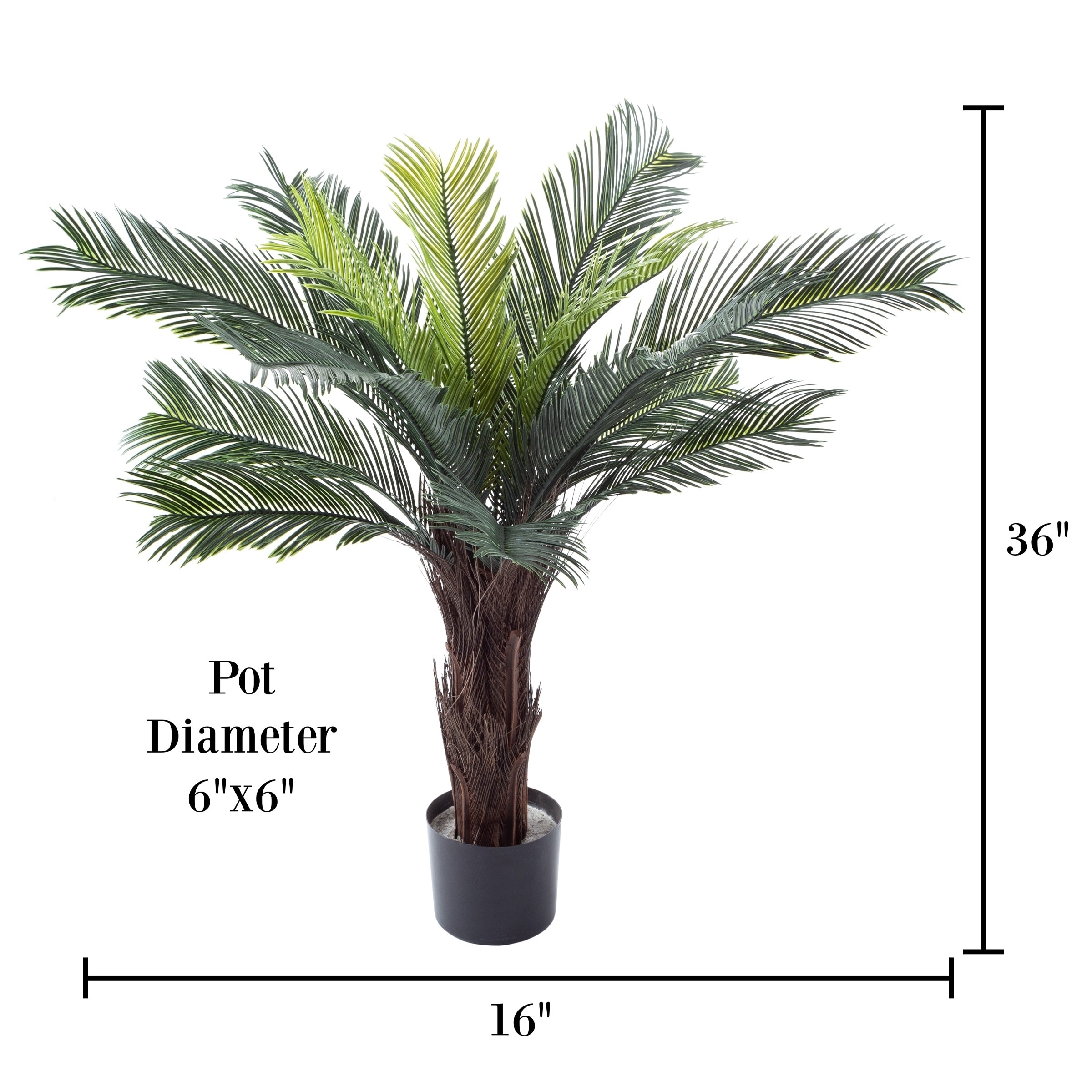 6 PHOENIX 36" PALM PLANT ARTIFICIAL SILK TREE BUSH ARRANGEMENT ARTIFICIAL 