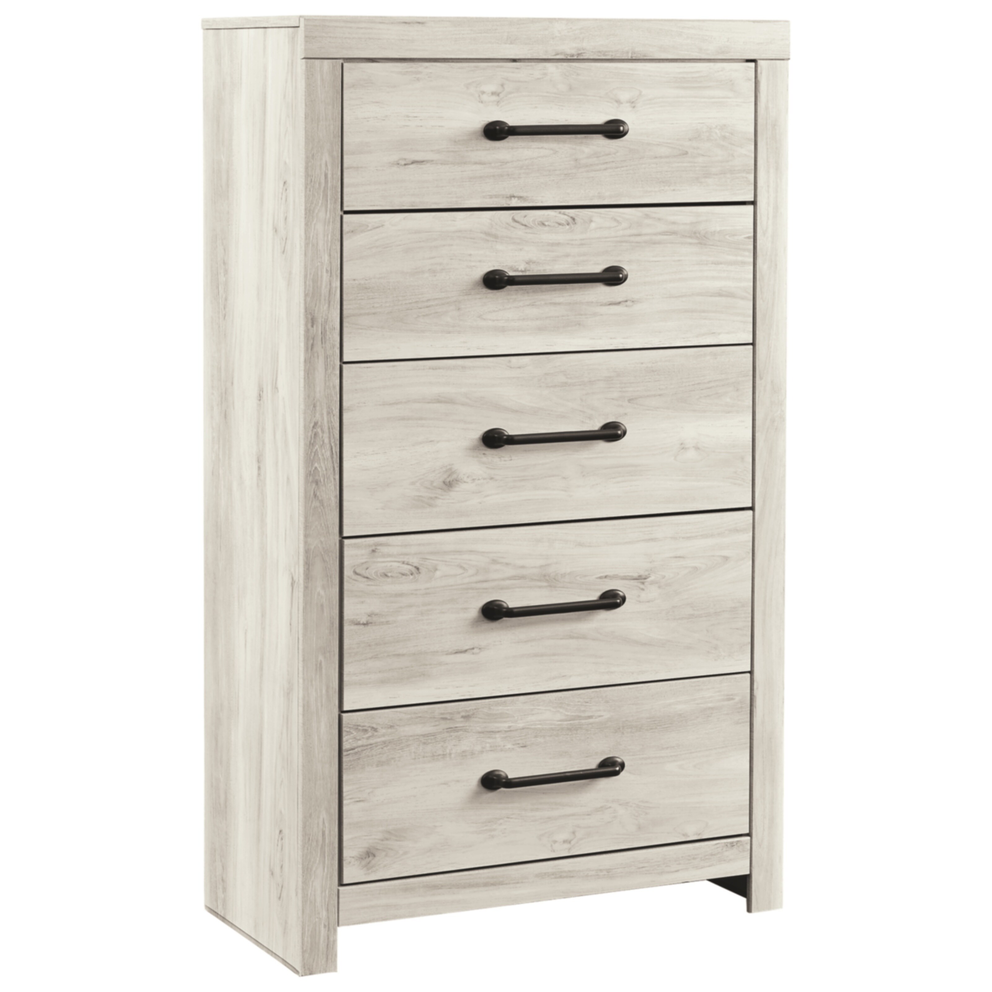 Shop Cambeck Whitewash Five Drawer Chest Free Shipping Today