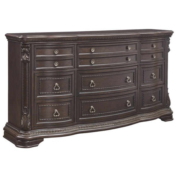 Shop Wellsbrook Dark Brown Elegant 6-Drawer Dresser - Overstock - 29076060