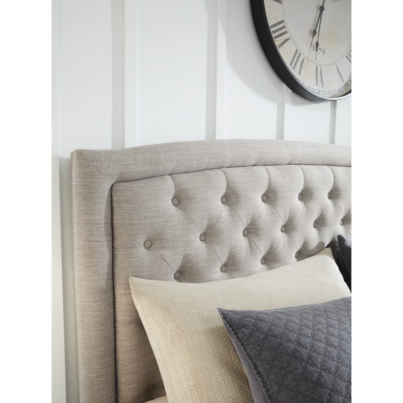 Signature Design by Ashley Jerary Upholstered Light Gray Upholstered Bed