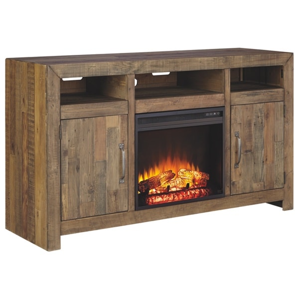 Shop Large TV Stand with Fireplace Insert - Free Shipping ...
