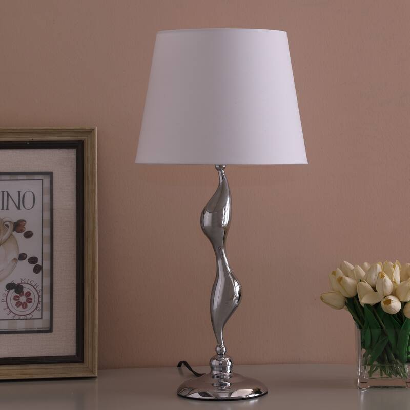 Erte Art Deco Silhouette Silver Table Lamp