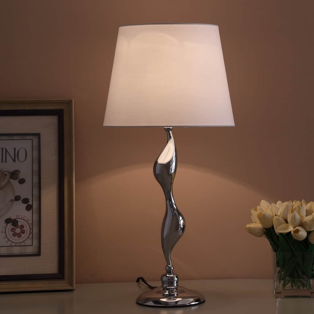 Erte Art Deco Silhouette Silver Table Lamp