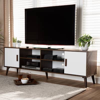 Quinn Mid-Century Modern 2-Door TV Stand