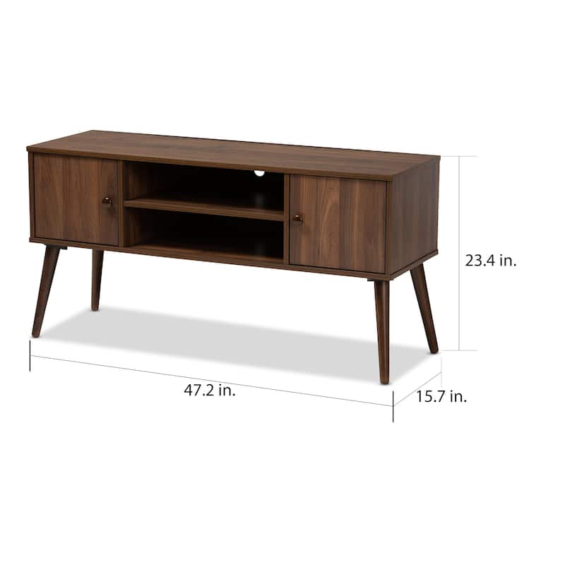 Carson Carrington Batnaset Mid-century Modern 2-door TV Stand - N/A