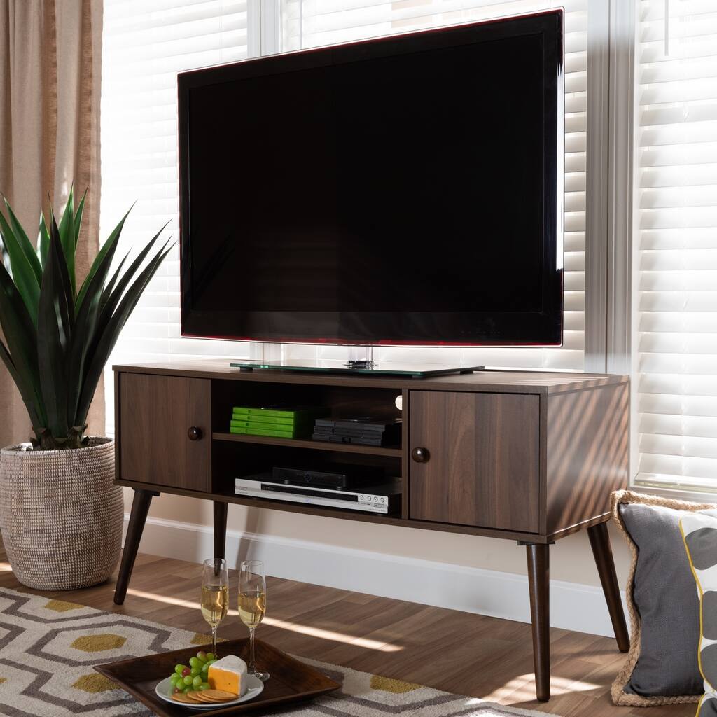 Carson Carrington Batnaset Mid-century Modern 2-door TV Stand