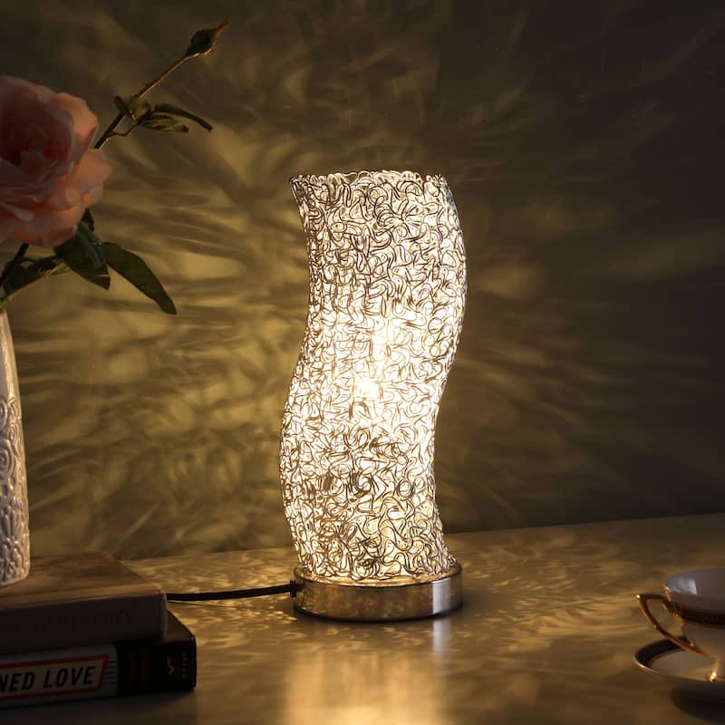Artemis Exposed Aluminum Wired Curve Table Lamp