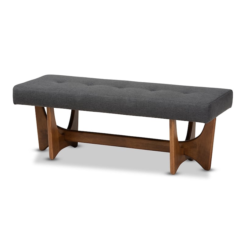 Carson Carrington Ullarp Mid-century Modern Upholstered Bench - Grey