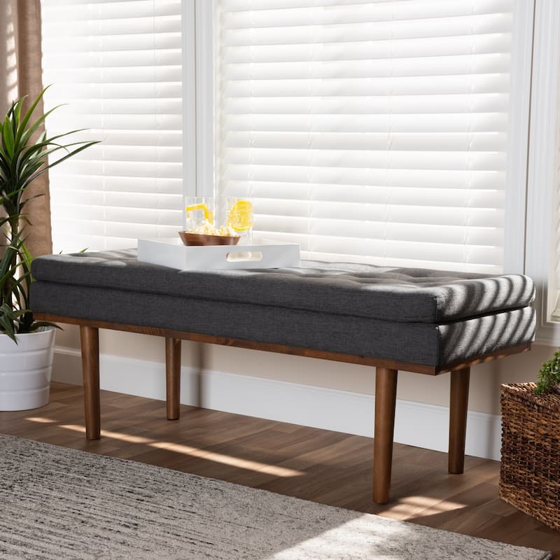 Carson Carrington Ufas Mid-century Modern Upholstered Bench