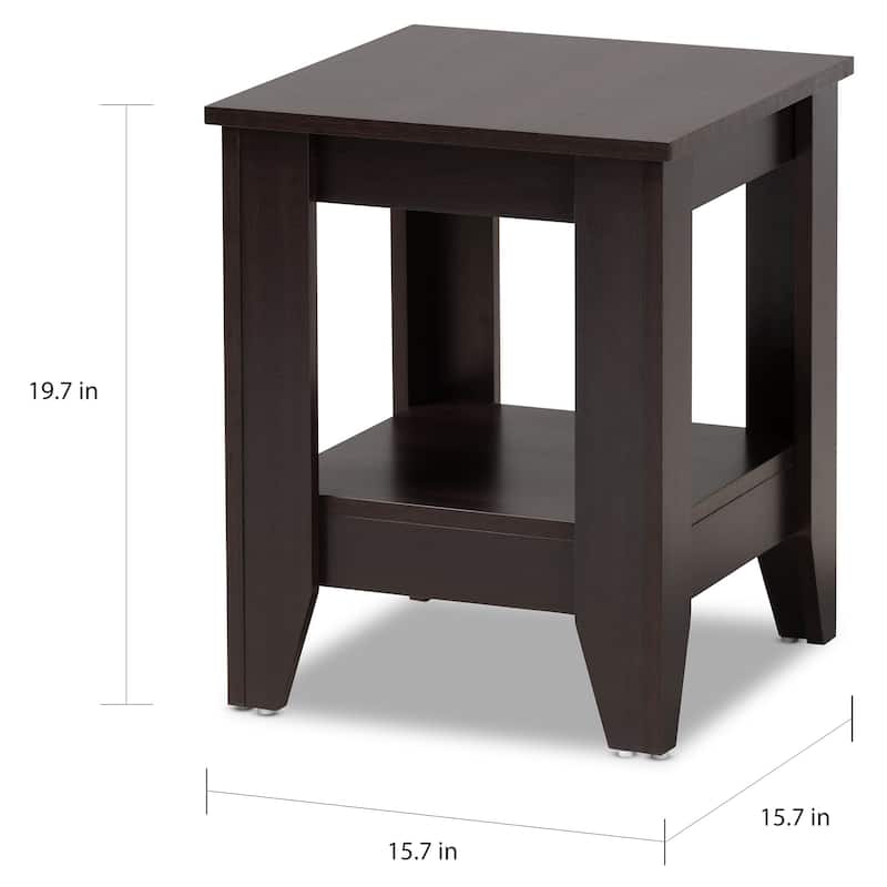 Copper Grove Cornesti Dark Brown Wood End Table