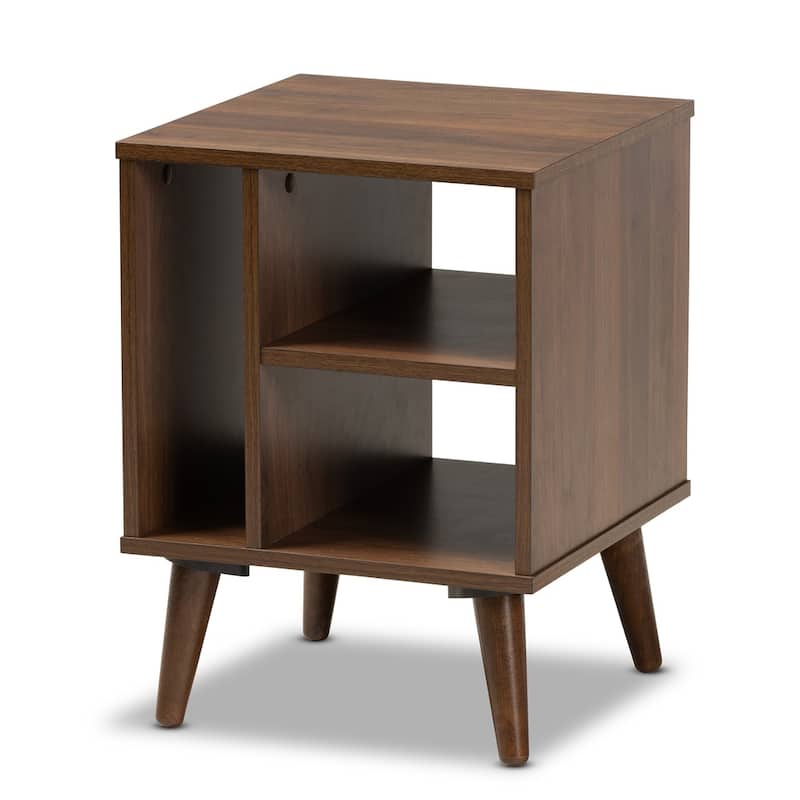 Carson Carrington Bankekind Modern Walnut Wood End Table - N/A
