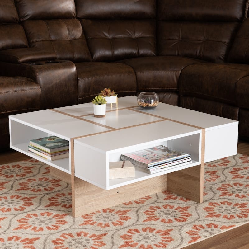 Carson Carrington Uljeshult Modern and Contemporary Wood Coffee Table