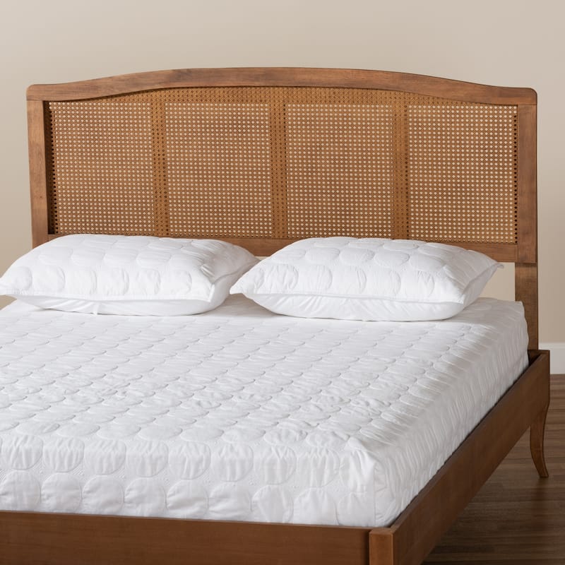 Carson Carrington Ugglom Wood and Synthetic Rattan Headboard