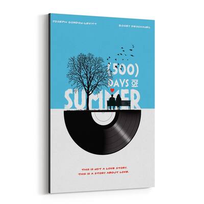 Noir Gallery 500 Days of Summer movie poster Canvas Wall Art Print