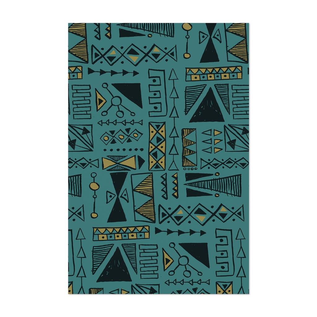 Noir Gallery Tiki Shapes Geometric Pattern Unframed Art Print/Poster