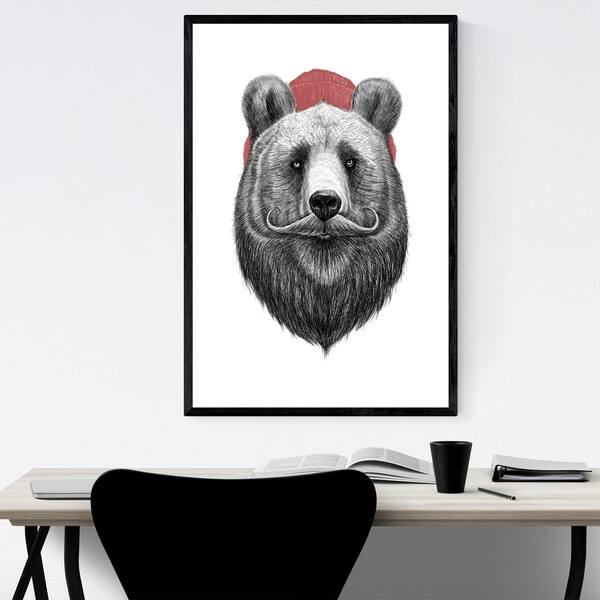 Brown Bears Wildlife Funny Large Poster Art Print in multiple sizes