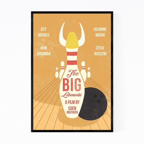Noir Gallery Big Lebowski movie poster Framed Art Print