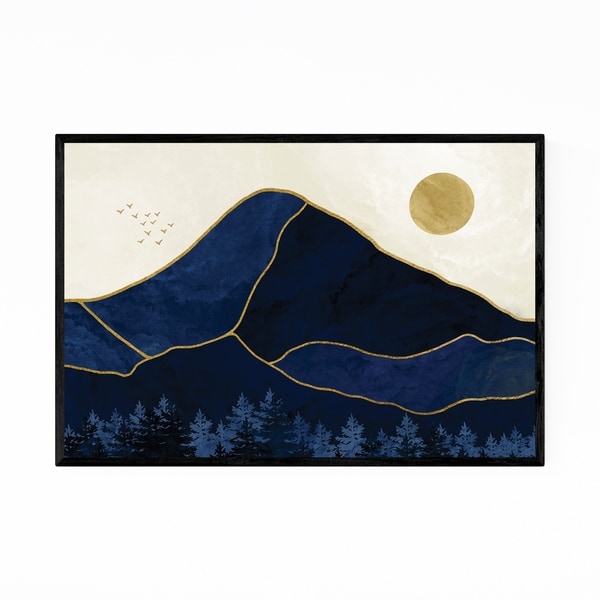 Noir Gallery Abstract Nature Mountains Modern Framed Art Print