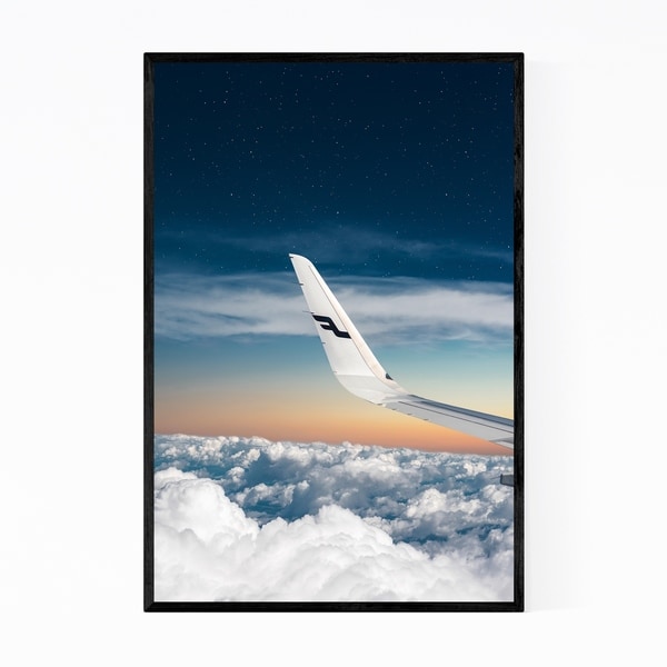 Noir Gallery Plane Aircraft Aerial Wing Nature Framed Art Print
