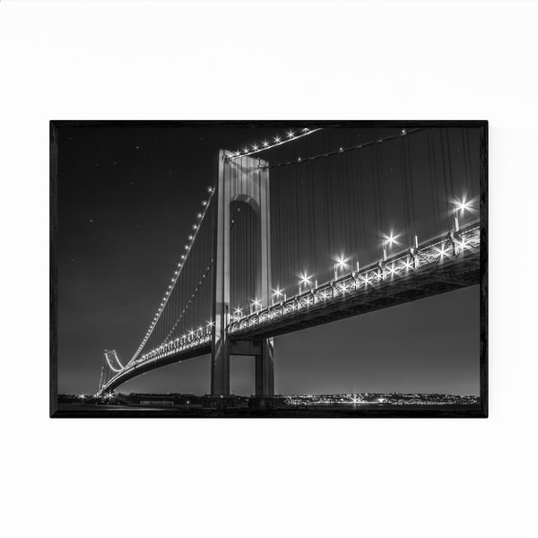 Noir Gallery Verrazano Narrows Bridge New York Framed Art Print