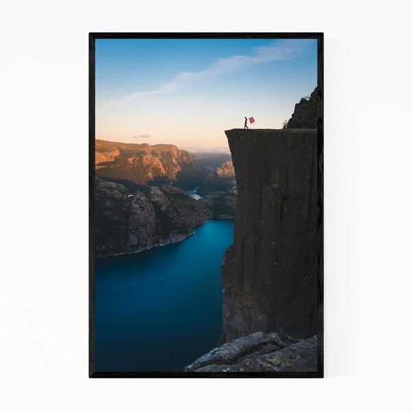 Noir Gallery Preikestolen Rock Formation Norway Framed Art Print