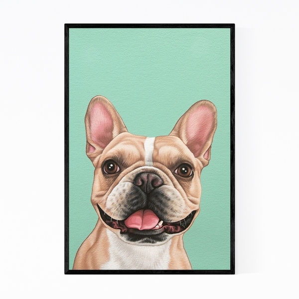 Noir Gallery French Bulldog Animal Portrait Framed Art Print