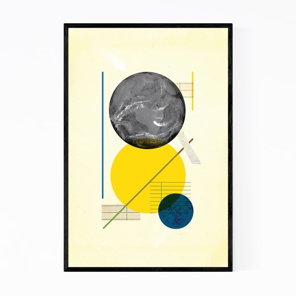 Noir Gallery Minimal Sun Moon Abstract Framed Art Print