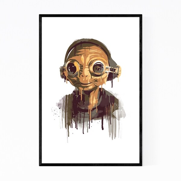 Noir Gallery Maz Kanata Star Wars watercolor Framed Art Print