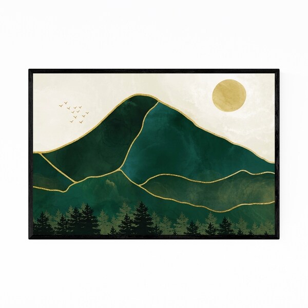 Noir Gallery Abstract Nature Mountains Modern Framed Art Print