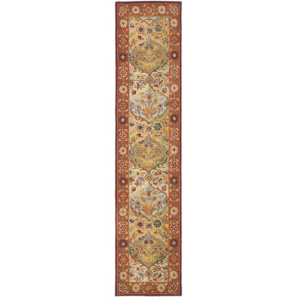 Handmade Heritage Bakhtiari Multi/ Red Wool Runner (23 x 10)