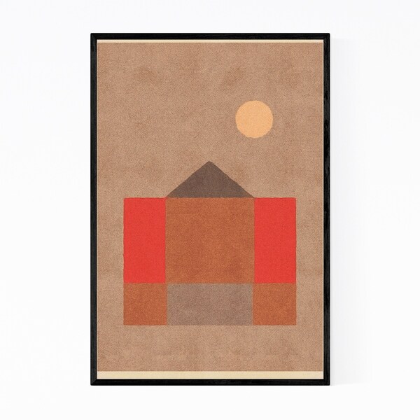 Noir Gallery Abstract Minimal Modern Geometric Framed Art Print