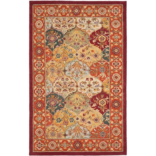 Safavieh Handmade Heritage Traditional Bakhtiari Multi/Red Wool Area Rug - 3' x 5'