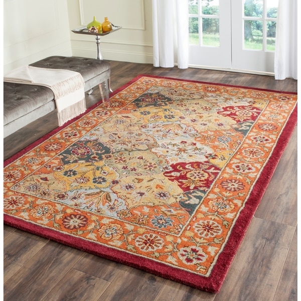 Safavieh Handmade Heritage Traditional Bakhtiari Multi/ Red Wool Rug - 9'6 x 13'6
