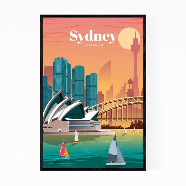 Noir Gallery Sydney Australia Travel Poster Framed Art Print