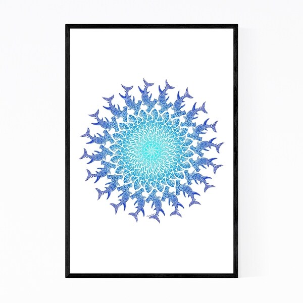 Noir Gallery Mandala Minimal Illustration Framed Art Print