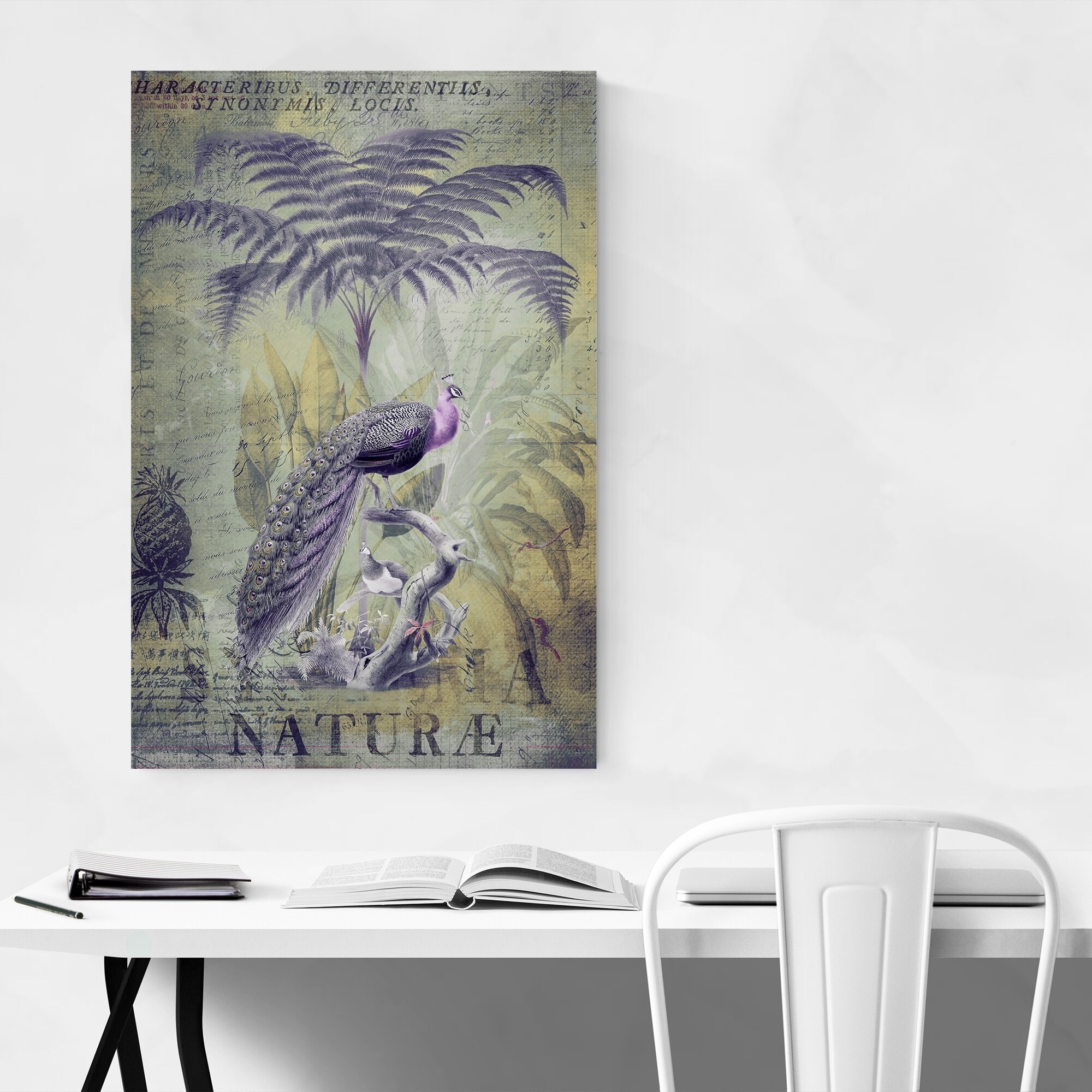 Noir Gallery Peacocks Vintage Floral Botanical Metal Wall Art Print Overstock 29081562 See your favorite wall art wood and metal art walls discounted & on sale. overstock com