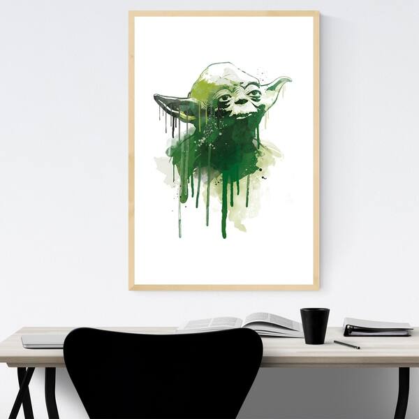 Shop Noir Gallery Yoda Star Wars Watercolor Framed Art Print