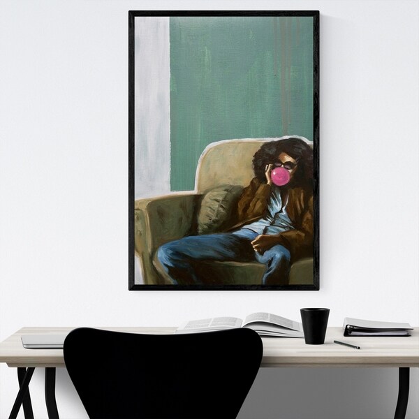 Noir Gallery Figurative Portrait Erykah Badu Framed Art Print