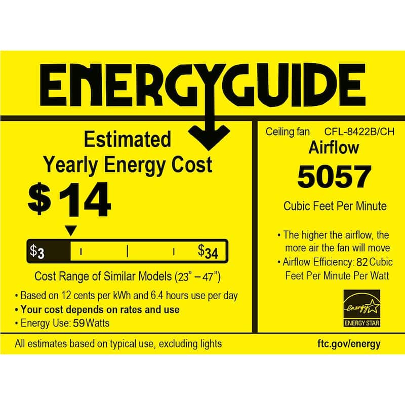 Shilroe Chrome 32-Inch 6-Light Lighted Ceiling Fan with Remote Control