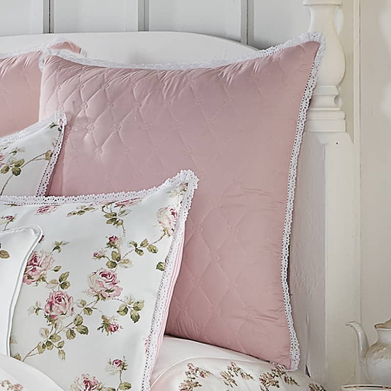 The Gray Barn Little Bess Euro Sham - Rose - Euro Square