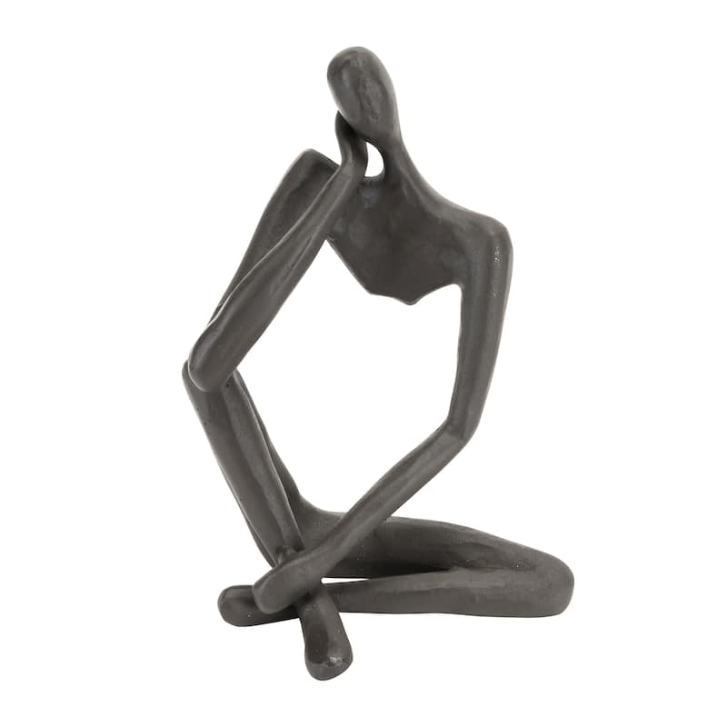 Danya B. Modern Thinking Man Iron Sculpture