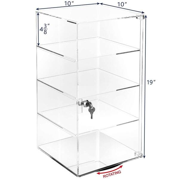 Shop Ikee Design Rotating Acrylic Display Stand Lockable Showcase