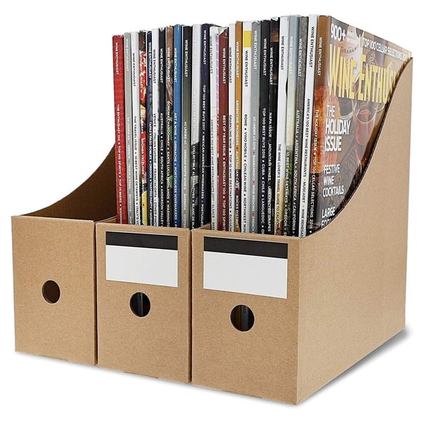 Shop 8 Pack Kraft Corrugated Cardboard Book Magazine File