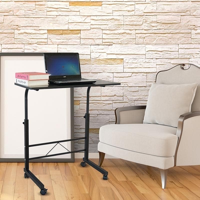 Porch & Den Middleton Chipboard and Steel Computer Side Table -  Black