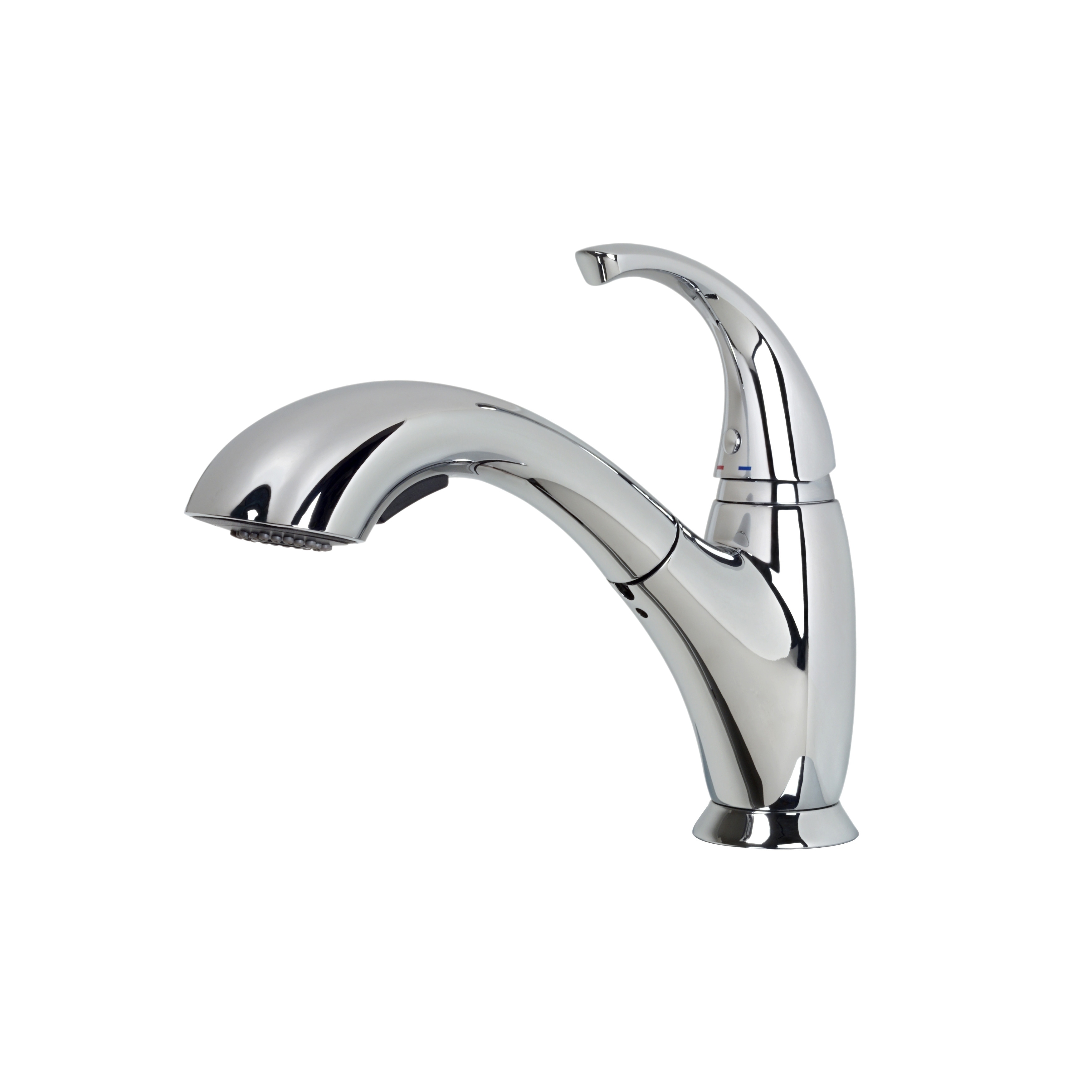 Brienza Montbelliard Modern Single Handle Pull Out Sprayer Kitchen Faucet With Deck Plate In Chrome Overstock 29084281
