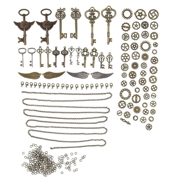 13 METAL ANTIQUE BRONZE KEY NEW HOME CARD MAKING CRAFT CHARM EMBELLISHMENTS