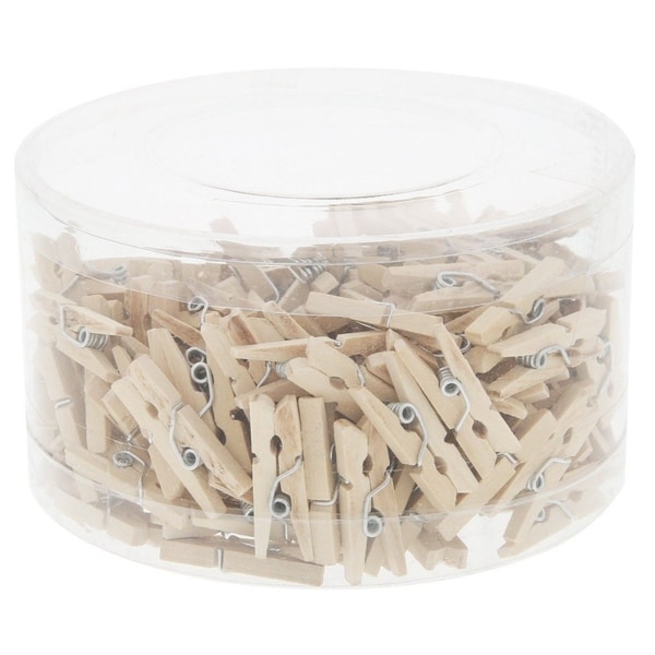 Juvale Mini Wooden Clothespins - 200 Pieces Pegs with Natural Wood Finish. Opens flyout.