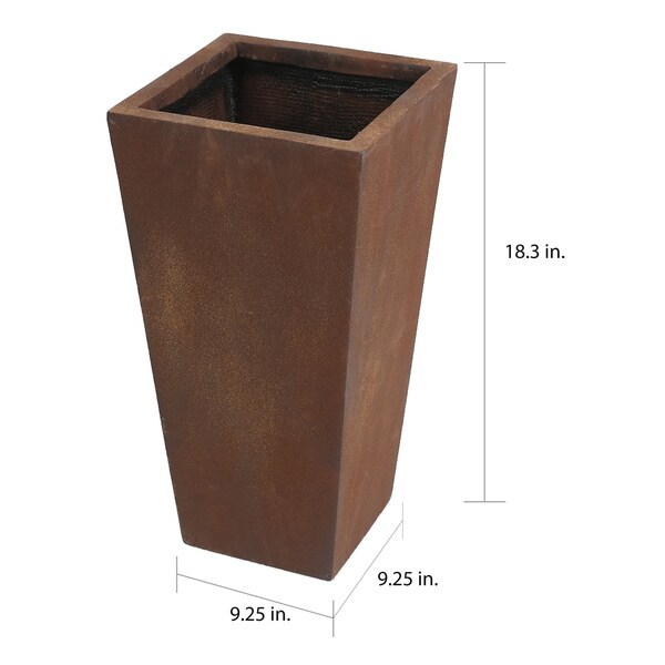 Bronze Finish Medium-tall Angled Planter by Havenside Home (As Is