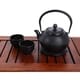 preview thumbnail 2 of 0, Cast Iron Tea Kettle 2 Cups Set Contemporary Dutch Hobnail Style w/Trivet 1200ml